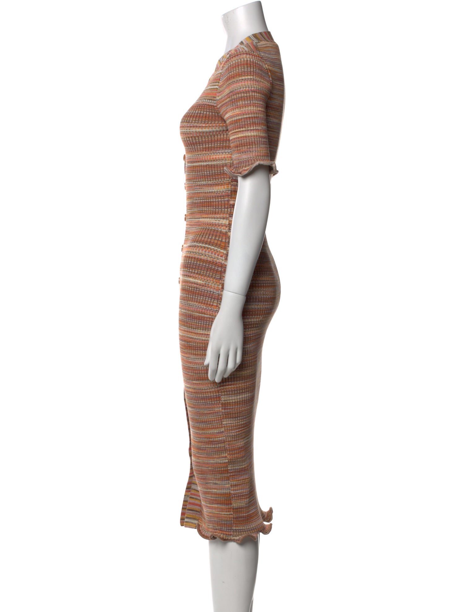 Jonathan Simkhai Striped Midi Length Dress